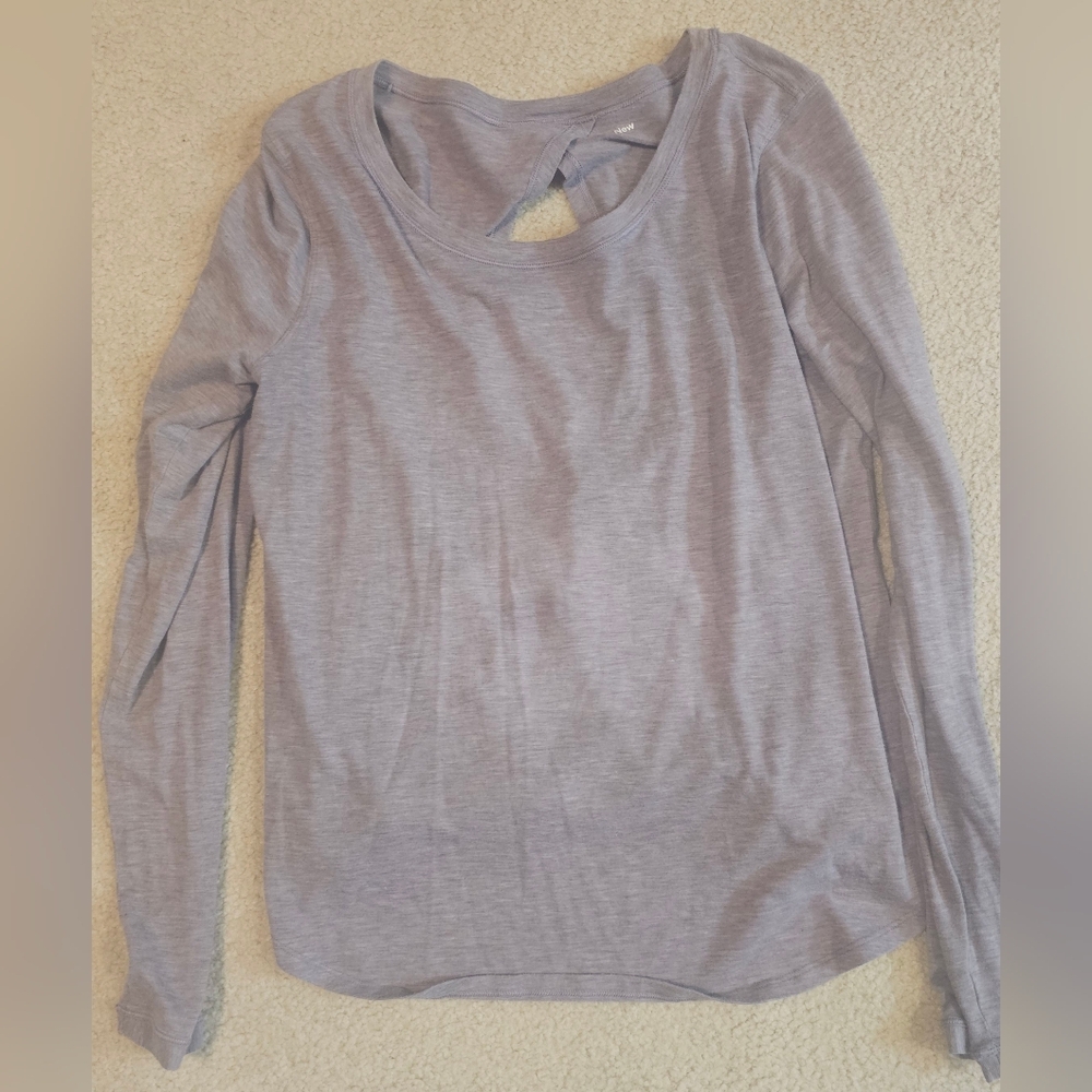Lululemon Soft Purple Long Sleeve Open Back Shirt Size 6